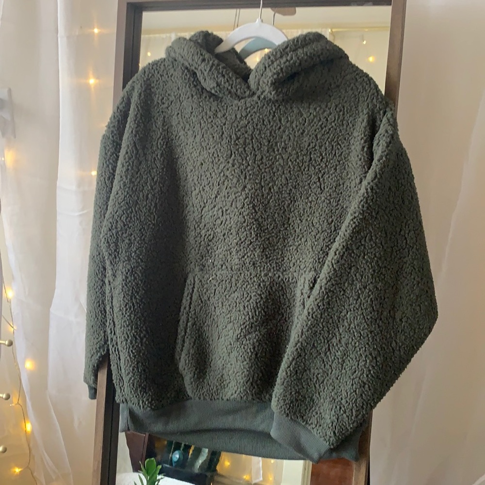 medium womens sherpa hoodie